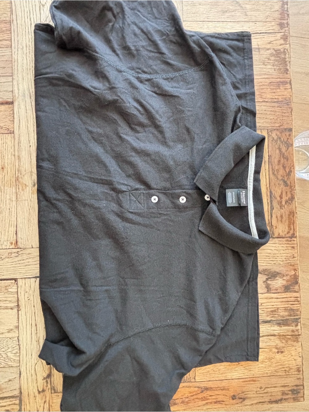 Hanes X-Temp Men's Black Polo Shirt - Classic Short Sleeve